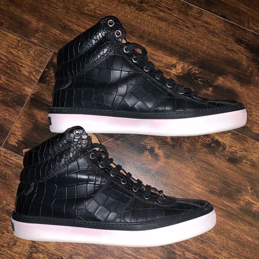 Jimmy Choo Belgravia Black Crocodile High Top